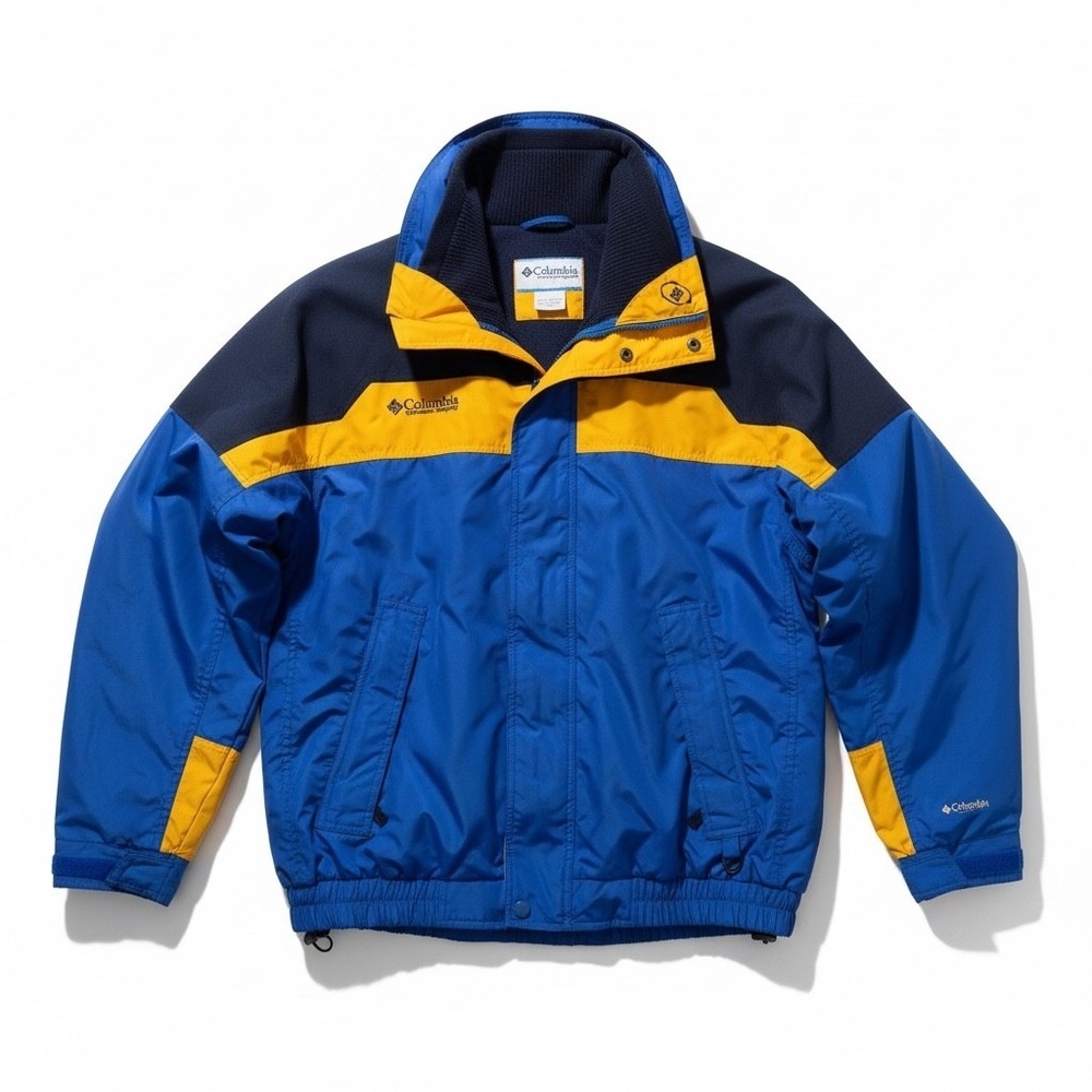 Columbia Bugaboo Jacket‎ Blue Yellow Navy Men's Size L Ski Snowboard Outerwear